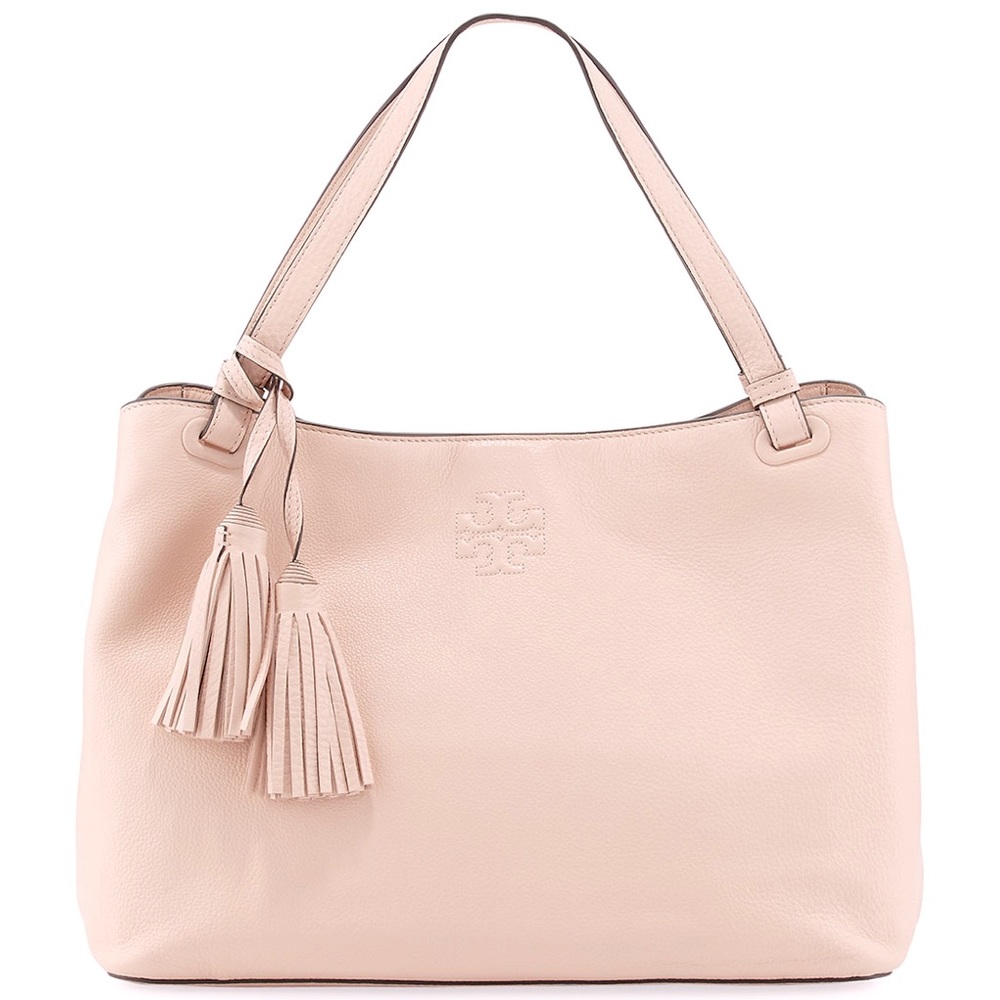 Tory Burch Thea Center Zip Leather Tote Bag